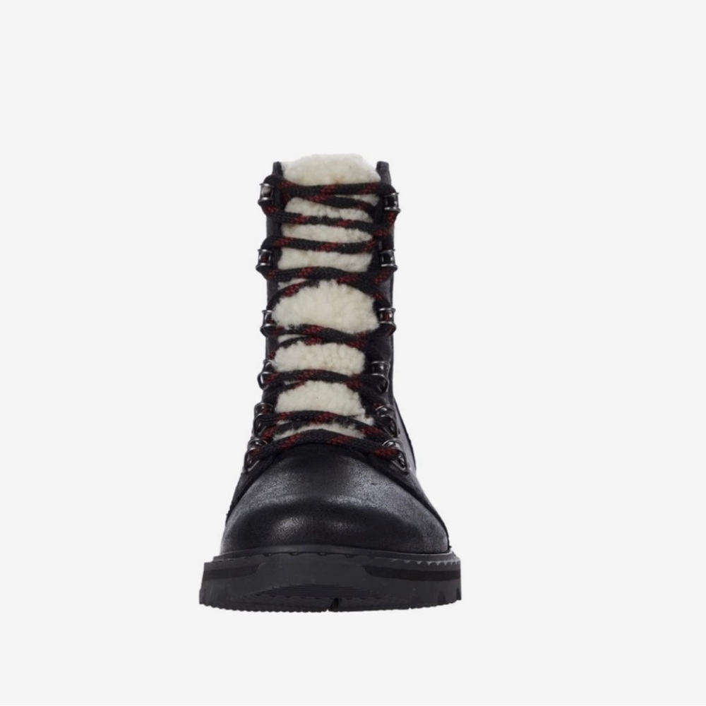 Sorel Lennox Lace Cozy Black Sherpa Waterproof Boots Women’s size 11 NO BOX - Picture 3 of 7